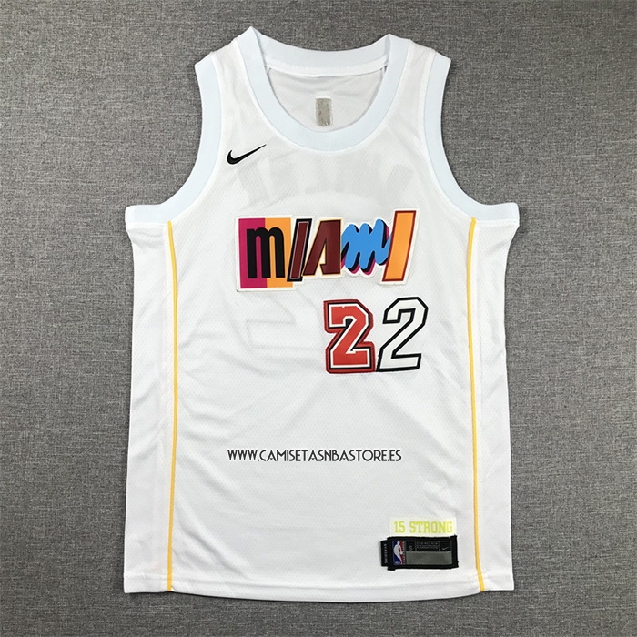 Jimmy Butler NO 22 Camiseta Nino Miami Heat Ciudad 2022-23 Blanco